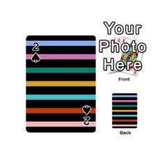 Colorful Mime Black Stripes Playing Cards 54 Designs (mini) by tmsartbazaar