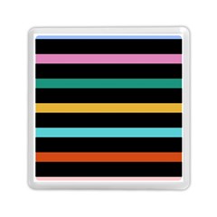 Colorful Mime Black Stripes Memory Card Reader (square) by tmsartbazaar