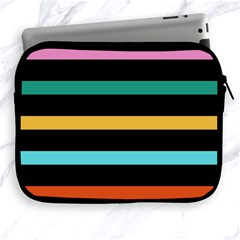 Colorful Mime Black Stripes Apple Ipad 2/3/4 Zipper Cases by tmsartbazaar