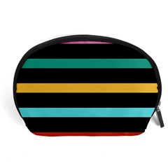 Colorful Mime Black Stripes Accessory Pouch (large) by tmsartbazaar