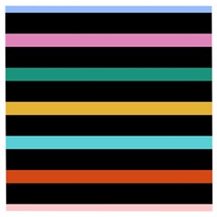 Colorful Mime Black Stripes Wooden Puzzle Square by tmsartbazaar