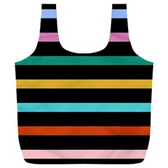 Colorful Mime Black Stripes Full Print Recycle Bag (xxl) by tmsartbazaar