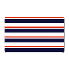 Red With Blue Stripes Magnet (rectangular) by tmsartbazaar