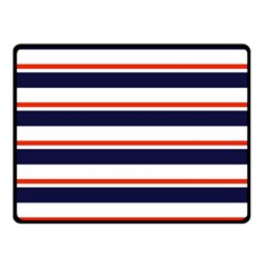 Red With Blue Stripes Double Sided Fleece Blanket (small)  by tmsartbazaar