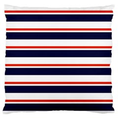 Red With Blue Stripes Standard Flano Cushion Case (two Sides)