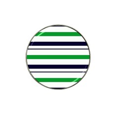 Green With Blue Stripes Hat Clip Ball Marker (4 Pack) by tmsartbazaar