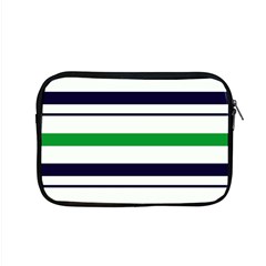 Green With Blue Stripes Apple Macbook Pro 15  Zipper Case by tmsartbazaar