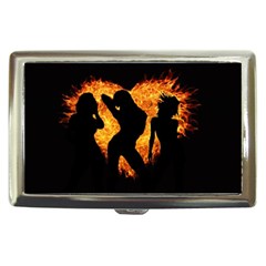 Shadow Heart Love Flame Girl Sexy Pose Cigarette Money Case