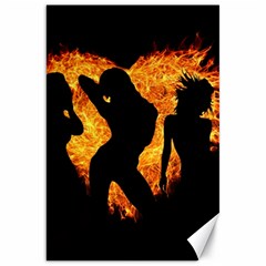 Shadow Heart Love Flame Girl Sexy Pose Canvas 20  X 30 