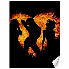 Shadow Heart Love Flame Girl Sexy Pose Canvas 36  X 48 