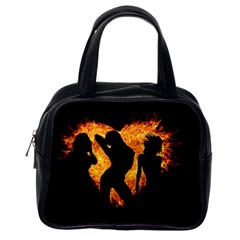 Shadow Heart Love Flame Girl Sexy Pose Classic Handbag (one Side) by HermanTelo