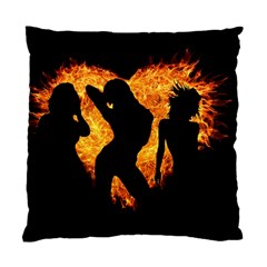 Shadow Heart Love Flame Girl Sexy Pose Standard Cushion Case (one Side) by HermanTelo