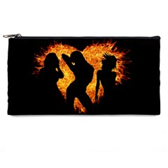 Shadow Heart Love Flame Girl Sexy Pose Pencil Case