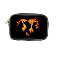 Shadow Heart Love Flame Girl Sexy Pose Coin Purse by HermanTelo