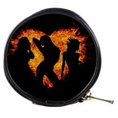 Shadow Heart Love Flame Girl Sexy Pose Mini Makeup Bag by HermanTelo