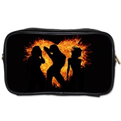 Shadow Heart Love Flame Girl Sexy Pose Toiletries Bag (one Side)