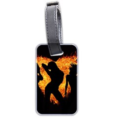 Shadow Heart Love Flame Girl Sexy Pose Luggage Tag (two Sides) by HermanTelo