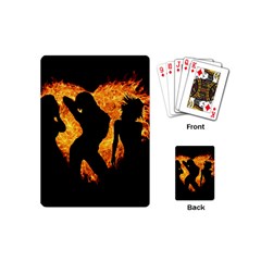 Shadow Heart Love Flame Girl Sexy Pose Playing Cards Single Design (mini)