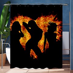 Shadow Heart Love Flame Girl Sexy Pose Shower Curtain 60  X 72  (medium)  by HermanTelo