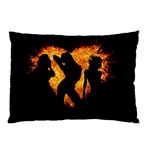 Shadow Heart Love Flame Girl Sexy Pose Pillow Case (Two Sides) Back