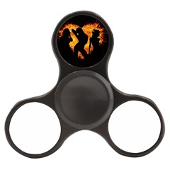 Shadow Heart Love Flame Girl Sexy Pose Finger Spinner by HermanTelo