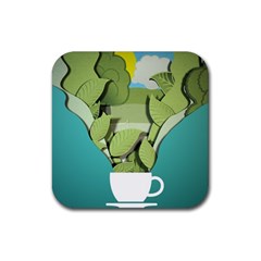 Illustrations Drink Rubber Coaster (square)  by HermanTelo