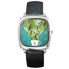 Illustrations Drink Square Metal Watch by HermanTelo