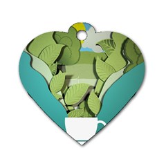 Illustrations Drink Dog Tag Heart (two Sides)