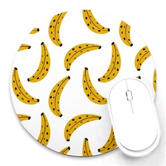 Banana Fruit Yellow Summer Round Mousepads by Mariart