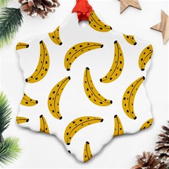 Banana Fruit Yellow Summer Ornament (snowflake) by Mariart