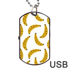 Banana Fruit Yellow Summer Dog Tag Usb Flash (two Sides) by Mariart