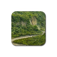 Amazonia Landscape, Banos, Ecuador Rubber Coaster (square)  by dflcprintsclothing