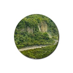 Amazonia Landscape, Banos, Ecuador Rubber Round Coaster (4 Pack)  by dflcprintsclothing