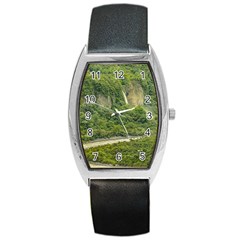 Amazonia Landscape, Banos, Ecuador Barrel Style Metal Watch