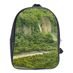 Amazonia Landscape, Banos, Ecuador School Bag (large)