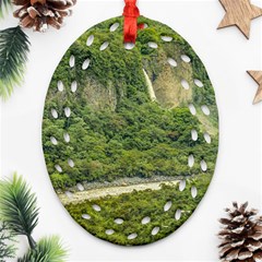 Amazonia Landscape, Banos, Ecuador Oval Filigree Ornament (two Sides) by dflcprintsclothing