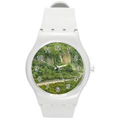 Amazonia Landscape, Banos, Ecuador Round Plastic Sport Watch (m)