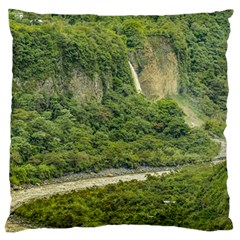 Amazonia Landscape, Banos, Ecuador Large Cushion Case (one Side) by dflcprintsclothing