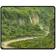 Amazonia Landscape, Banos, Ecuador Double Sided Fleece Blanket (medium)  by dflcprintsclothing