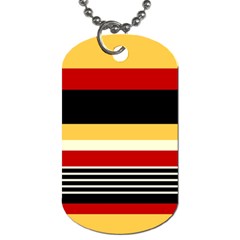 Contrast Yellow With Red Dog Tag (one Side) by tmsartbazaar