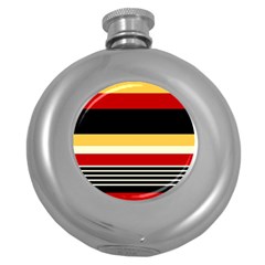 Contrast Yellow With Red Round Hip Flask (5 Oz) by tmsartbazaar