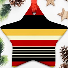 Contrast Yellow With Red Star Ornament (two Sides) by tmsartbazaar