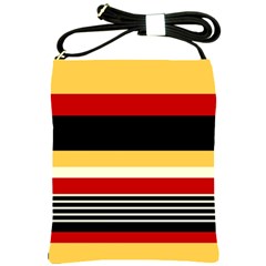 Contrast Yellow With Red Shoulder Sling Bag by tmsartbazaar