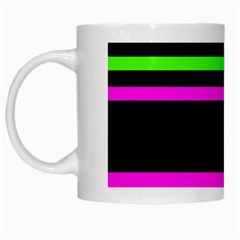 Disco Stripes White Mugs by tmsartbazaar