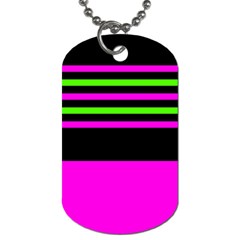 Disco Stripes Dog Tag (one Side) by tmsartbazaar