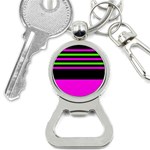 Disco Stripes Bottle Opener Key Chain Front