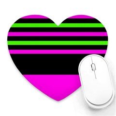 Disco Stripes Heart Mousepads by tmsartbazaar