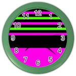 Disco Stripes Color Wall Clock Front