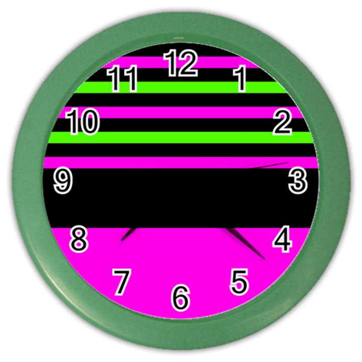 Disco Stripes Color Wall Clock