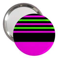 Disco Stripes 3  Handbag Mirrors by tmsartbazaar